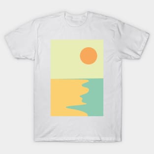 Wavey sea abstract illustration T-Shirt